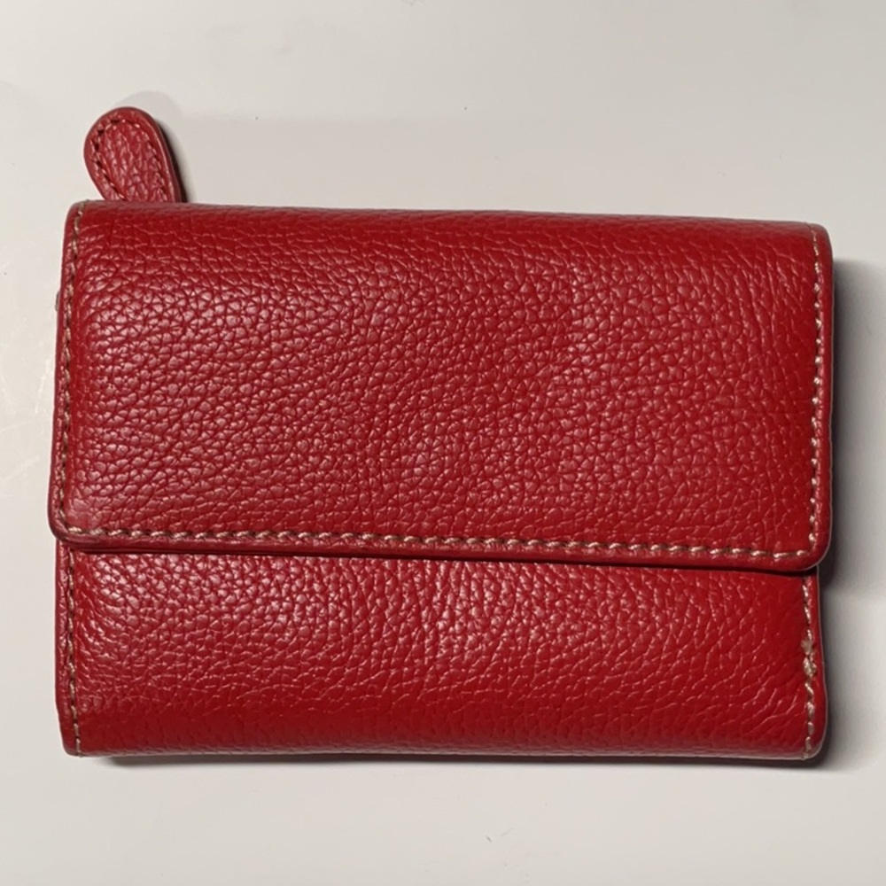 GENUINE Red Leather Wallet